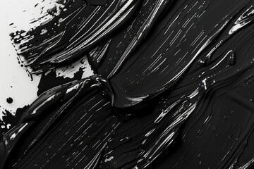 Poster - Detailed view of a black and white painting, suitable for art concepts