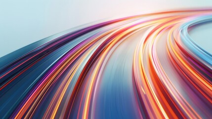 Poster - Vibrant abstract lines created through long exposure photography. Suitable for backgrounds or artistic projects