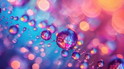Poster - A stack of bubbles floating on top of each other. Suitable for various design projects