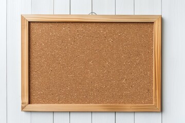 Poster - A cork board hanging on a white wall, perfect for office or home organization