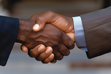 Business handshake close-up