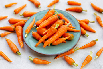 Wall Mural - Fresh baby carrot, Excellent source of vitamin A and beta-carotene