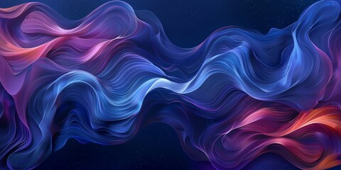 A colorful wave of light that is blue and red - stock background.