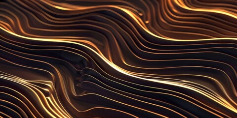  The image is a close up of a very long, curvy line of gold - stock background.
