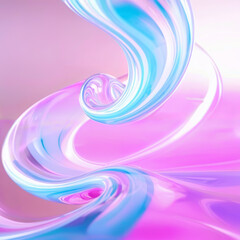 Sticker - Pink and Blue Abstract Background With Swirls