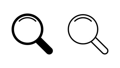 Wall Mural - Search icon set. search magnifying glass icon