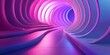 A long, narrow tunnel with a pinkish purple hue - stock background.