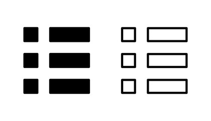 Menu Icon set. web menu icon. hamburger menu symbol