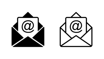 Mail icon set. email icon vector. E-mail icon. Envelope illustration