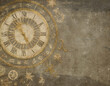 Astronomical clock. Zodiac signs. Zodiac background on vintage background with copy space for text 