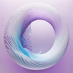 Wall Mural - White and Blue Circular Object on Purple Background