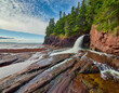 The enchanting beauty of Fundy National Park in New Brunswick, Canada. Known for its dramatic tides, lush forests, and rugged coastline, this park offers a captivating blend of natural wonders
