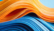 Vibrant Abstract Background Featuring Interweaving Blue and Orange Waves of Color