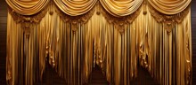 Luxurious Golden Curtain Tassels, Interior Decor, Wood Wall