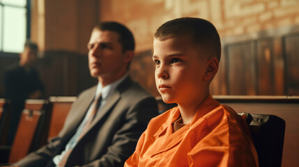 african american boy standing with his attorney inside a juvenile courta juvenile defense attorney s