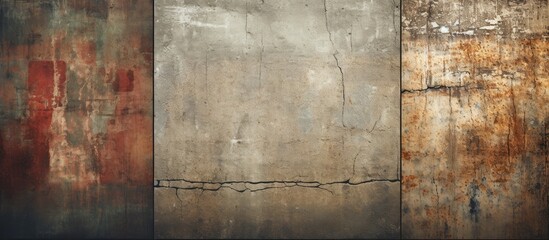 Poster - A mix of wood, brick, and glass create a visually stunning collage of concrete walls, blending tints and shades for an artistic touch