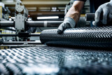 Fototapeta  - Quality control in carbon fiber manufacturing