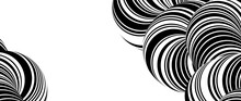 Abstract Twisted Tube Background. Black White Striped Cord Knot Concept. Liquid Line Pipe Shape Wallpaper For Banner, Poster, Flyer, Booklet, Brochure, Leaflet. Vector Flowing Rope Backdrop Overlay
