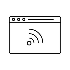 Poster - wifi vector glyph flat liner illustration on white background..eps