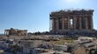 Odnowiony Partenon podczas wizyty na Akropolu w 2021 roku