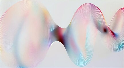 Wall Mural - Soft pastel waves ripple across the canvas, creating a serene, fluid abstract pattern.