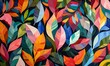 colorful leaves print for backgrounds and wallpapers,