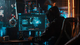 Fototapeta Konie - Person Hacking on a Computer, Data Breach