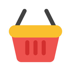 Sticker - shopping basket Flat icon