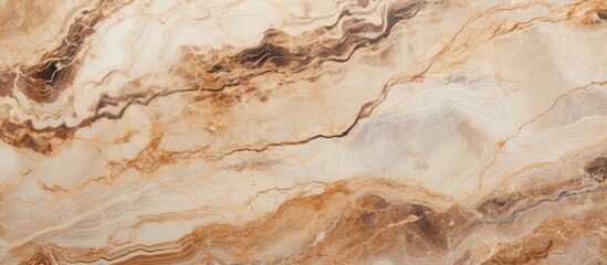 Wall Mural - Marble texture background with brown curly veins for interior home decoration ceramic tile surface.