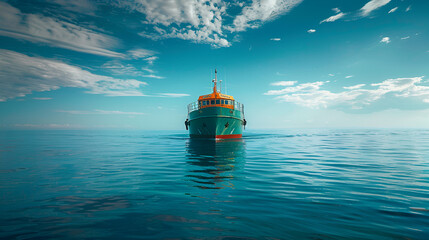 Wall Mural - Passenger ships sail during the day