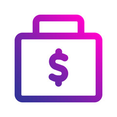 Canvas Print - briefcase Gradient icon