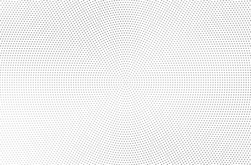 Halftone vector background. Monochrome halftone pattern. Abstract geometric dots background. Pop Art comic gradient black white texture. Design for presentation banner, poster, flyer, business card.	