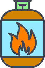 Sticker - Gas Cylinder Vector Icon