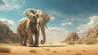 elephant in the desert