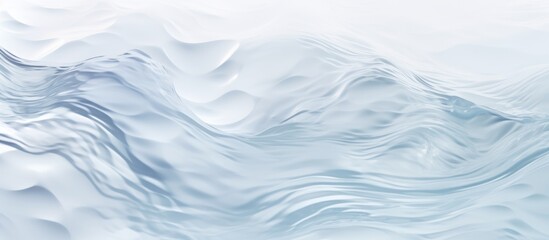 Poster - A close up of a mesmerizing blue and white marble texture resembling the fluidity of water, with patterns that mimic wind waves in the ocean, creating an electric blue wave effect