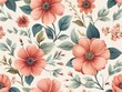 Seamless floral pattern with poppies. Vector illustration.