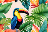 Fototapeta  - toucan bird on a branch