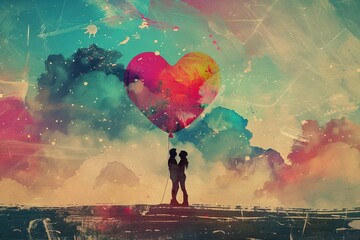 Wall Mural - a person falling in love, finding their soulmate and happiness