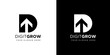 Initial letter D growth bar chart Logo. Financial Chart Logo Design vector template. arrow logo icon vector illustration modern design.