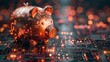 © Atchariya63 - Cyber investment Electronic piggy bank and digital data
