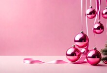 Pink Christmas Baubles
