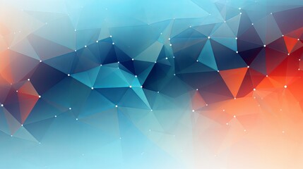 Poster - Bright and simple abstract vector background with a tech theme, showcasing connection structures and polygonal shapes, ideal for tech-related design projects.