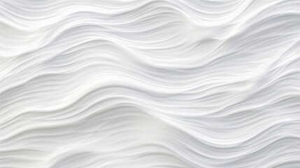 Sticker - Rippled water texture background resembling abstract white waves.