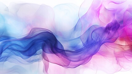 Canvas Print - Transparent and luminous ink colors create a mesmerizing abstract artwork, perfect for trendy wallpapers or artistic design projects.