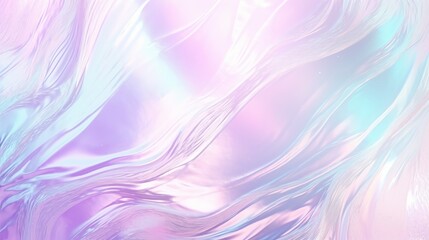 Sticker - Trendy holographic background featuring real texture in pale violet, pink, and mint colors, adorned with scratches and irregularities for added visual interest.