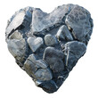 Heart rock_hyperrealistic_hyper detailed_isolated on transparent background_Generative Ai
