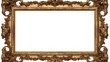 brown picture frame isolated on a white background