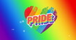 Image of pride text and rainbow heart