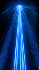 Aufkleber - Abstract blue speed lines agains a black background