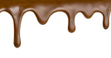 Fototapeta  - Pouring Chocolate drips frozen on cake isolated on white background